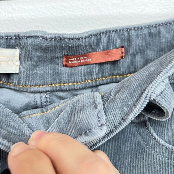 Pilcro Anthropologie High Rise Skinny Pants - 29 - Fine Corduroy Button Up Gray - Picture 12 of 16